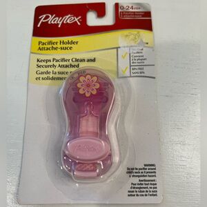 Playtex Pacifier Holder with Easy to Use Clip 0-24 mos. NIB
